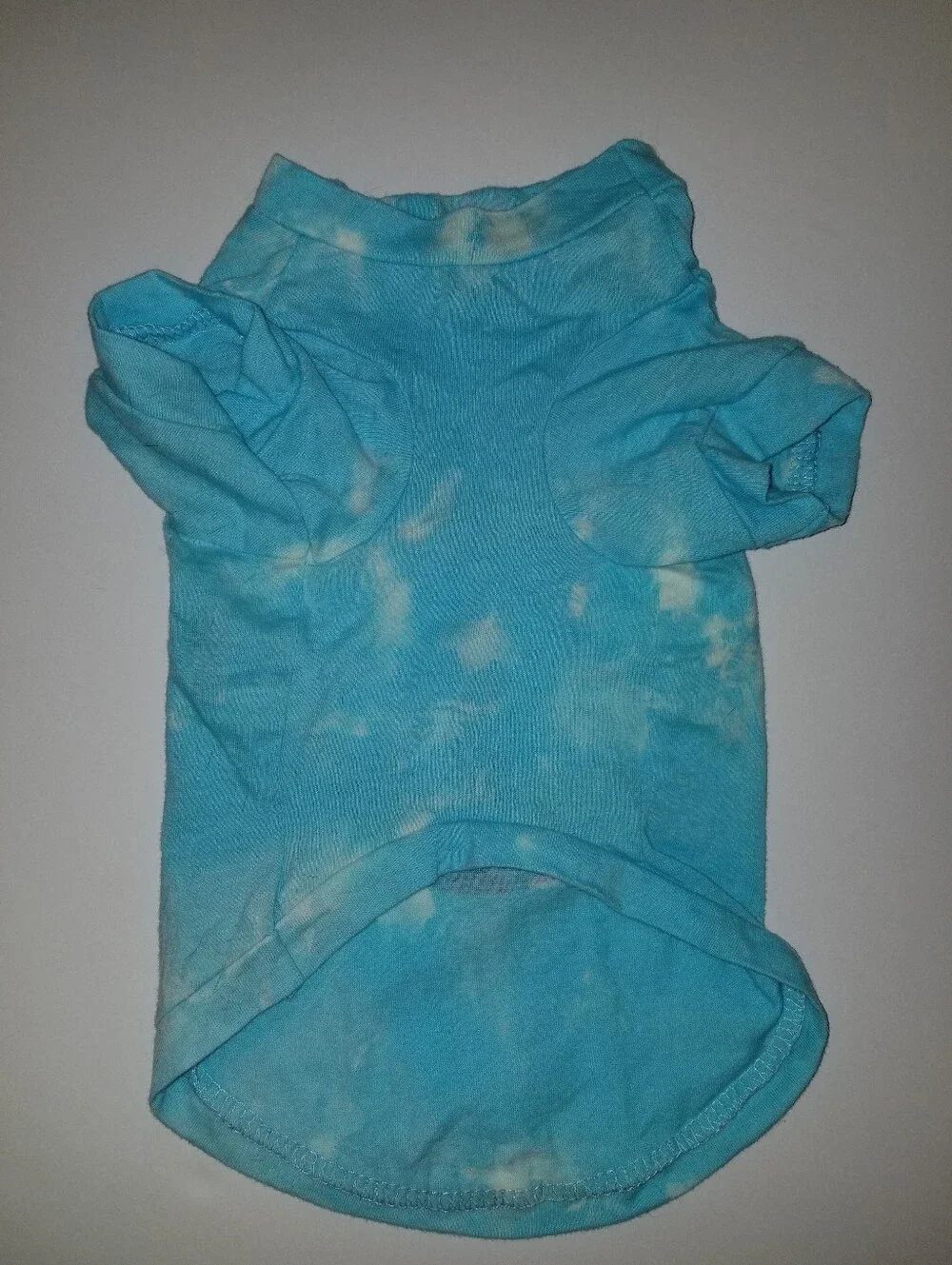 Tie-Dye Tee Blue Beach Day Anchor Pet Outfit Size Medium